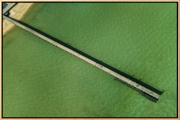 Dromana Pier - Aerial Artwork - Dromana - Mornington Peninsula - Framed Canvas - Brian Randall