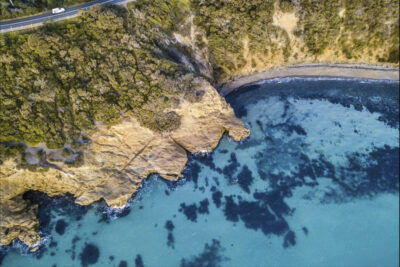 Hidden Cove - Aerial Artwork - Mt Martha - Mornington Peninsula - Metal Print - Brian Randall