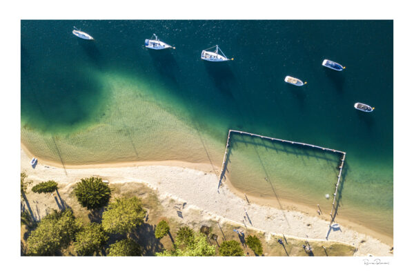Sea Pool - Aerial Artwork - Contact Beach - Sandy Bay - Signature Print - Brian Randall