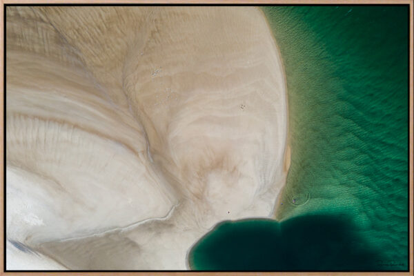 Harmony - Aerial Artwork - Burleigh Beach - Gold Coast - Framed Canvas - Brian Randall