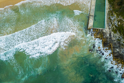 Queenscliff Rock Pool - Aerial Artwork